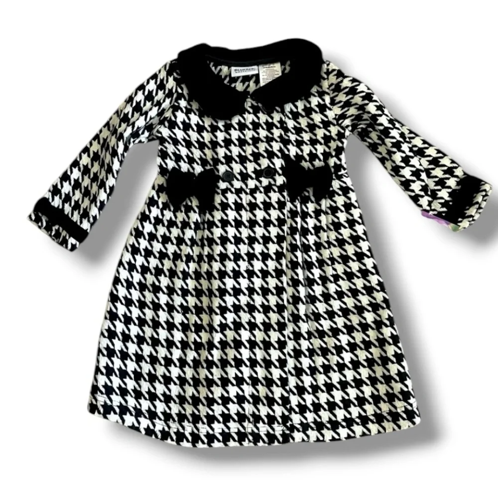 Blueberi Boulevard Youth baby Girls size 24 months black houndstooth print NWT